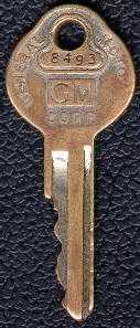1936 GM Secondary Key - Side 2