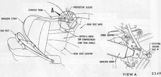1967 Camaro Shoulder Harness Attach