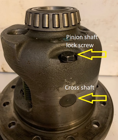 Pinion shaft and lock bolt