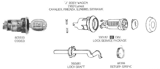 Trunk Lock Exploded View