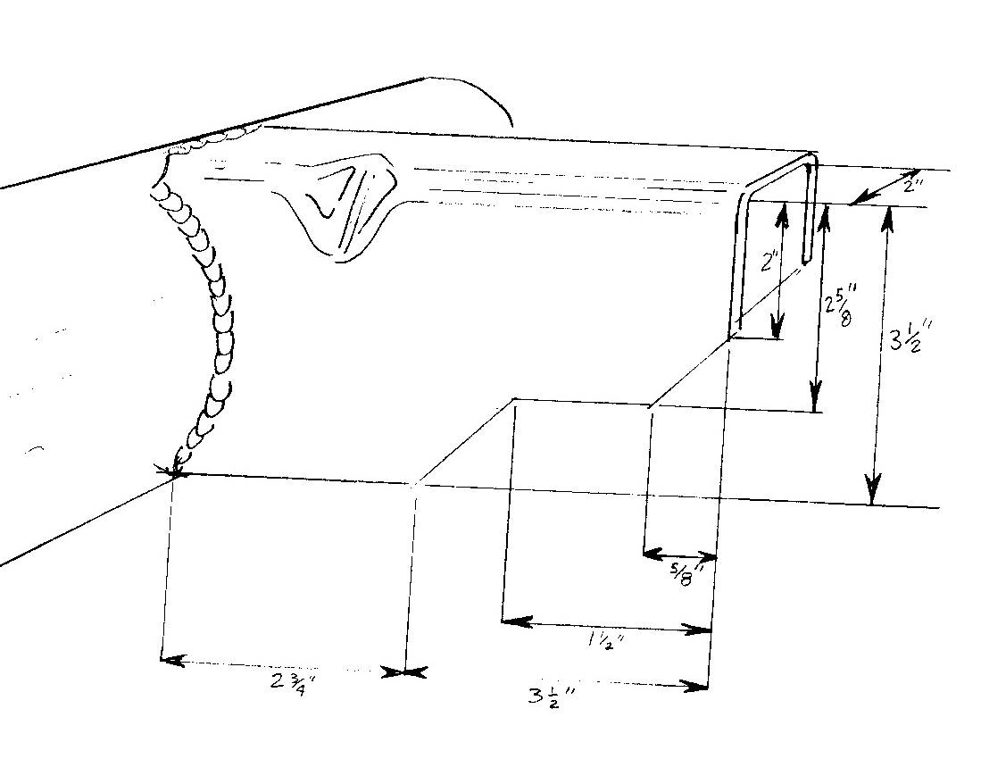 Sketch of axle bracket