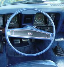 Blue SS steering wheel