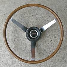 Late 1960's Pontiac wood steering wheel